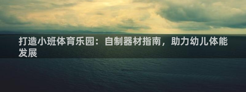 星欧娱乐用户名和密码：打造小班体育乐园：自制器材指南